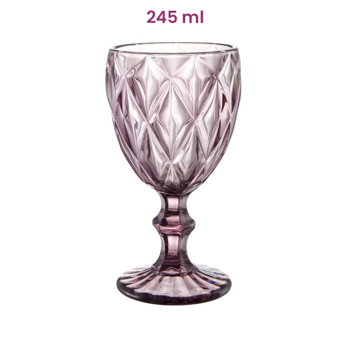 Copa Labrada para Vino Libia | Púrpura de 245ml | Vittori