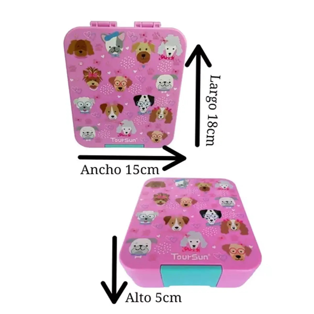 Lonchera Bento Box Perritos | 4 Divisiones | Toursun