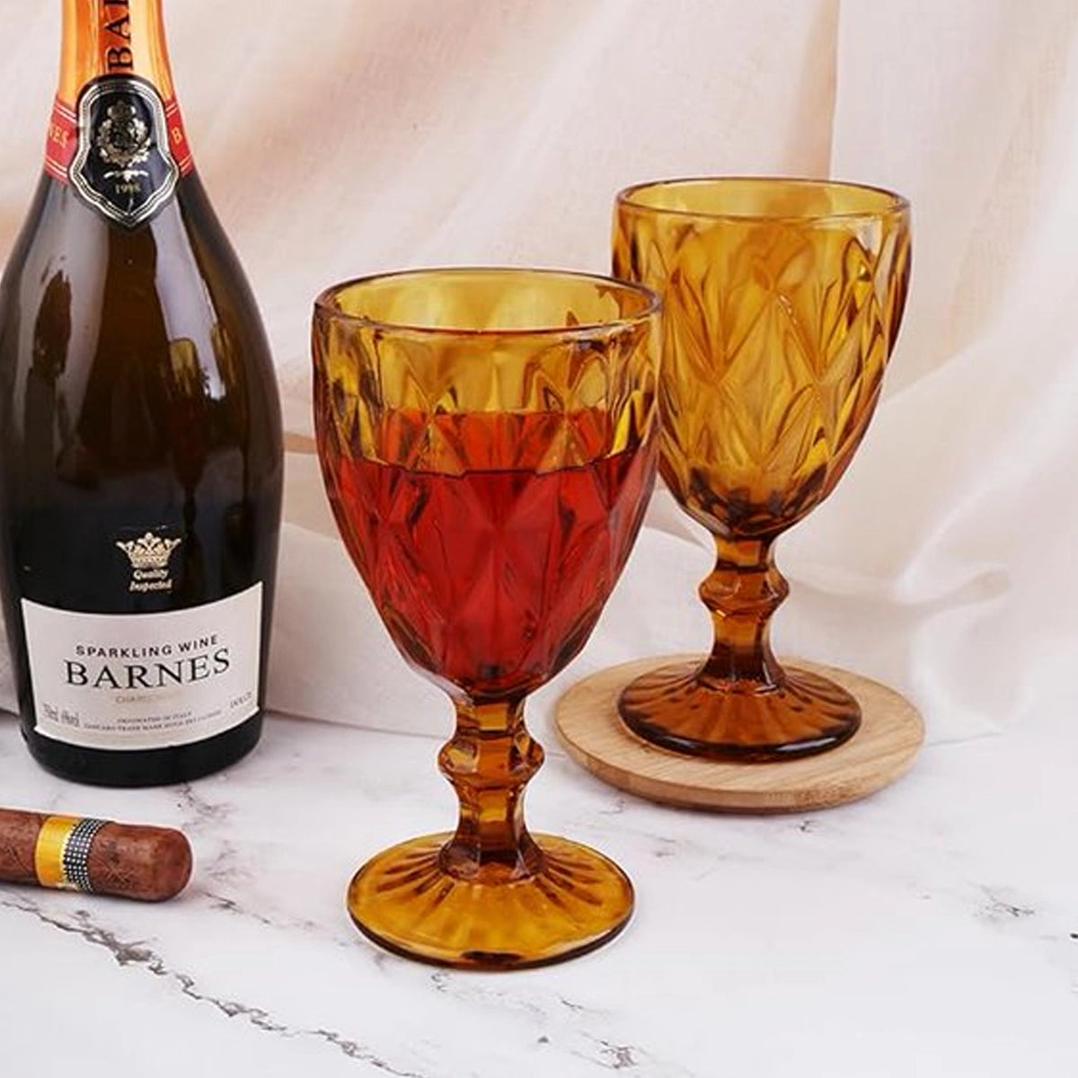 Copa Labrada para Vino Libia | Ambar de 245ml | Vittori