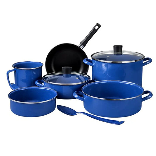 Batería de Cocina Cinsa Novacero | 9 piezas | Millenium Azul Grafito