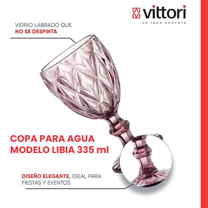 Copa Labrada para Agua | Púrpura | Vittori