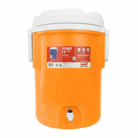 Termo 5 galones | 19 Lts | color Naranja | NYC