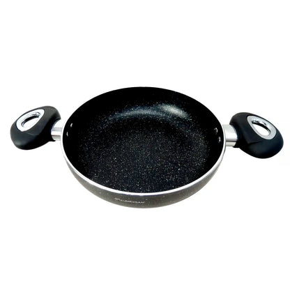 Arrocera antiadherente de marmol | Negro 34 cms | ALUMEXSAN