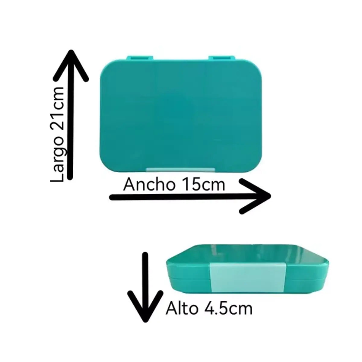 Lonchera Bento Box | 6 Divisiones | Verde Aqua