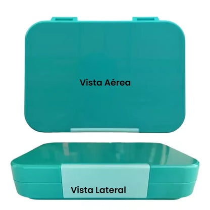 Lonchera Bento Box | 6 Divisiones | Verde Aqua