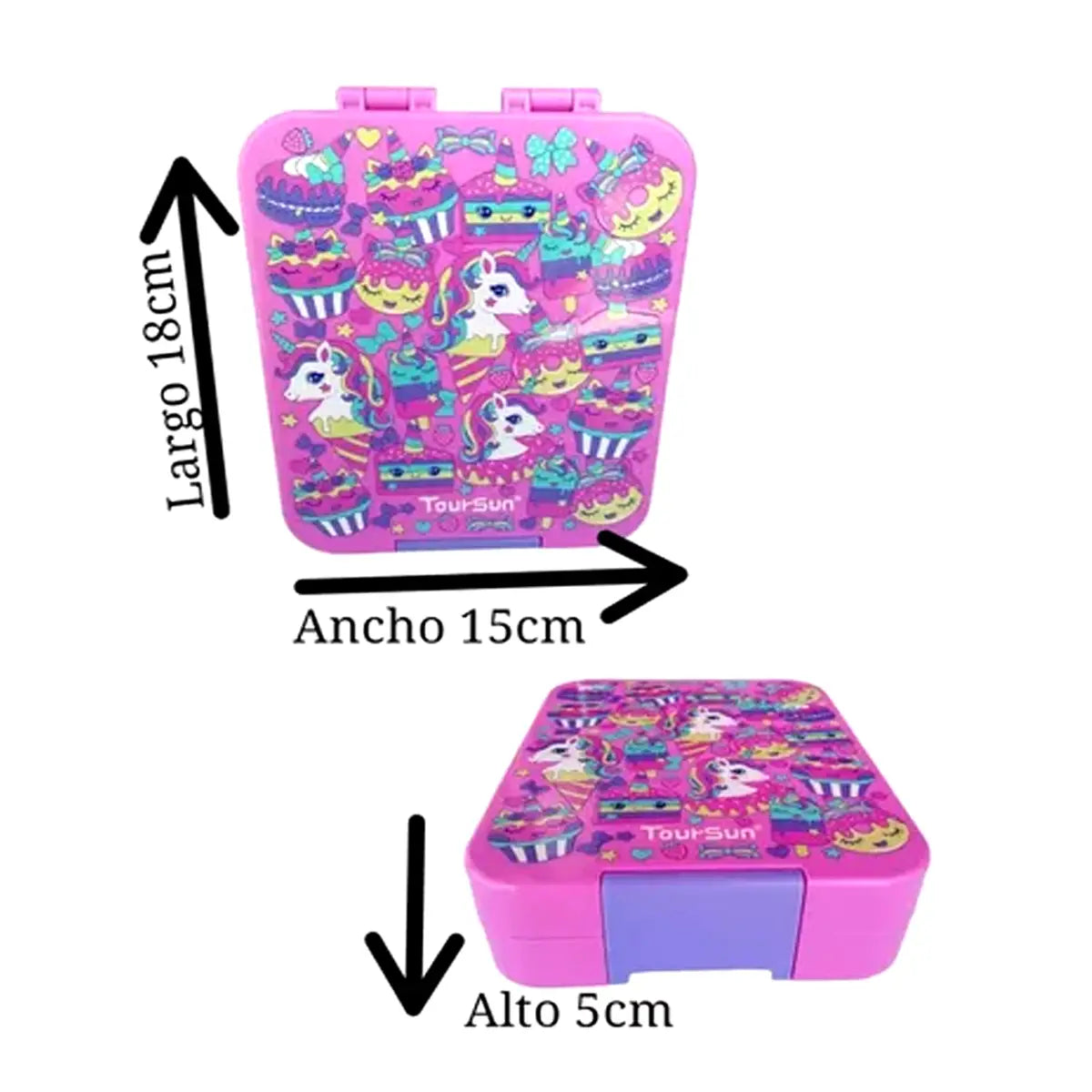 Lonchera Bento Box Unicornios | 4 Divisiones | Toursun