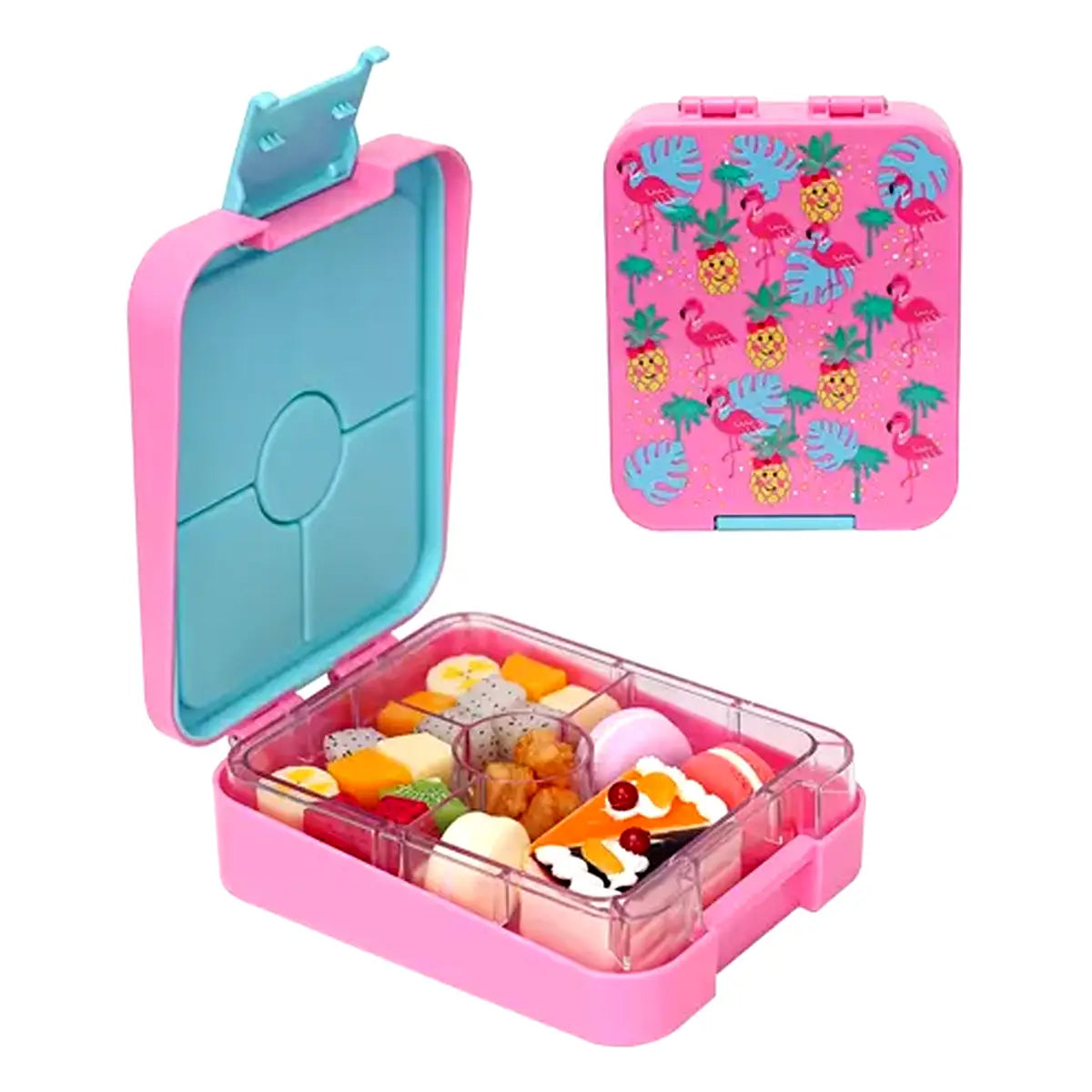 Lonchera Bento Box Flamingos | 4 Divisiones | Toursun