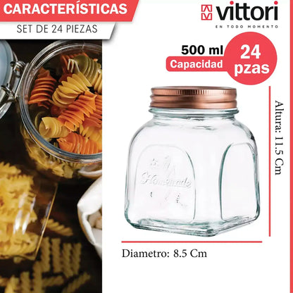 Set de 4 Brocalitos Chicos con tapa | 0648 | Vittori