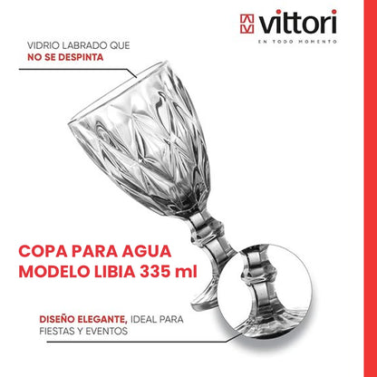 Copa Labrada para Agua | Humo | Vittori