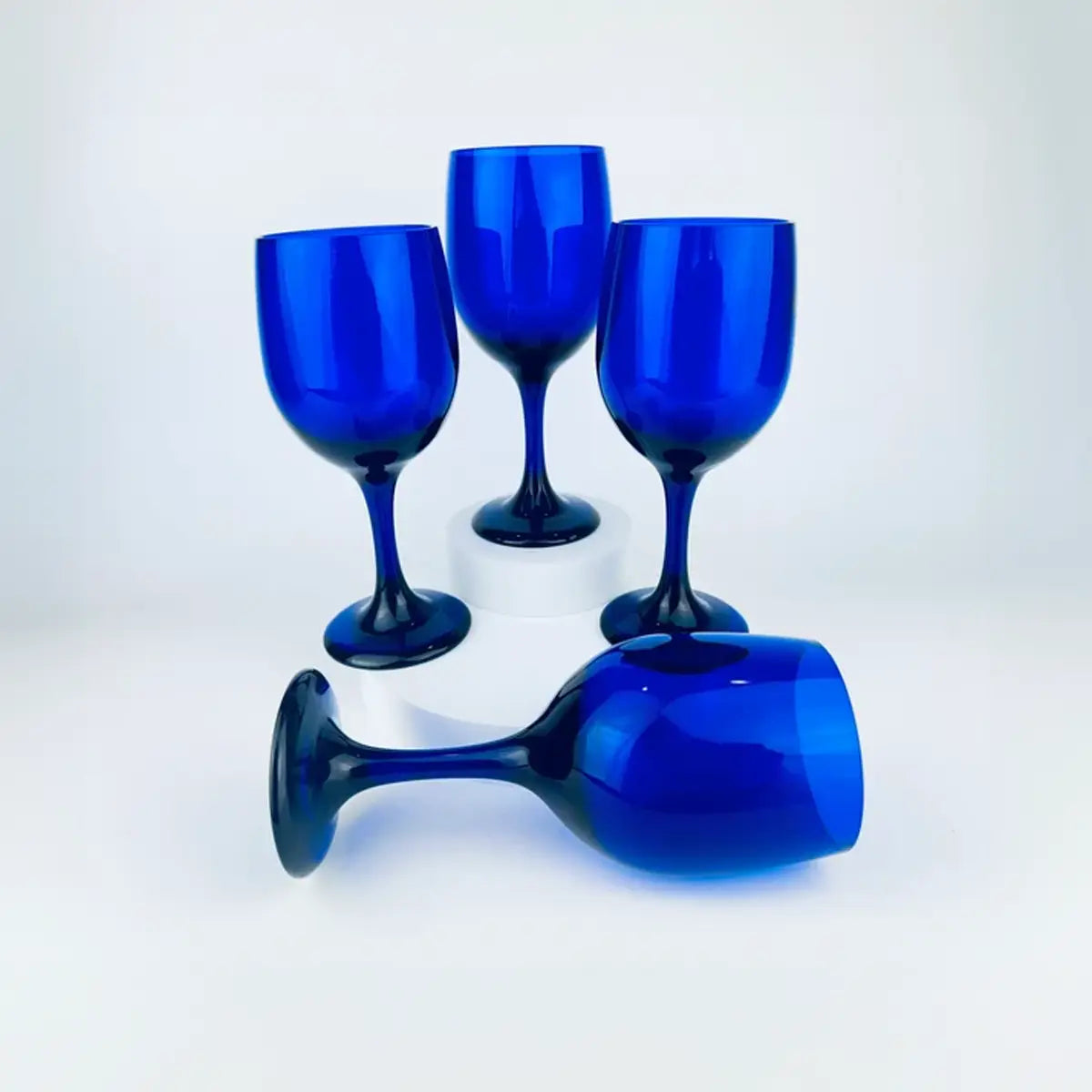 Set de Copas Labradas Multiusos | 6 pzs | Azul