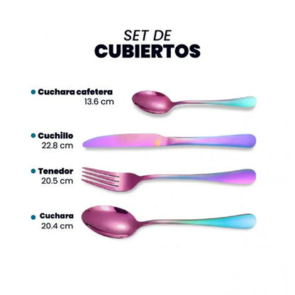 Juego de Cubiertos Tornasol | Cuisine Spot