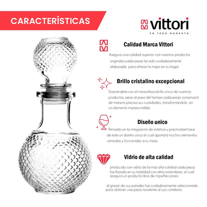 Licorera Redonda | 250 mls | Vittori