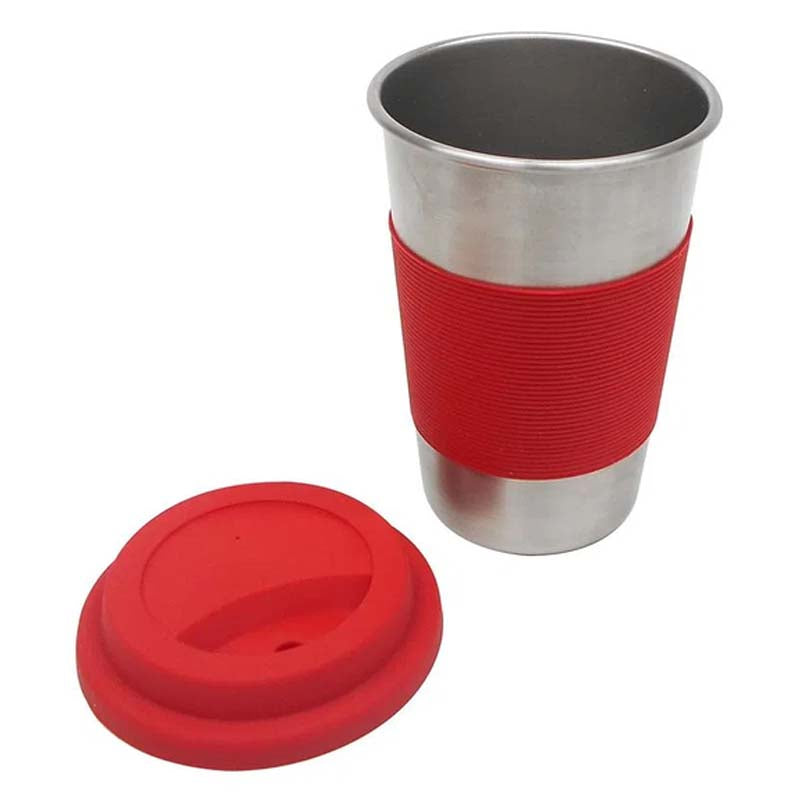 Termo Mug de Acero Inoxidable | Color Rojo | 450 ml | Ekco