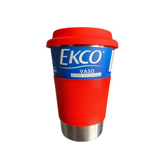 Termo Mug de Acero Inoxidable | Color Rojo | 450 ml | Ekco