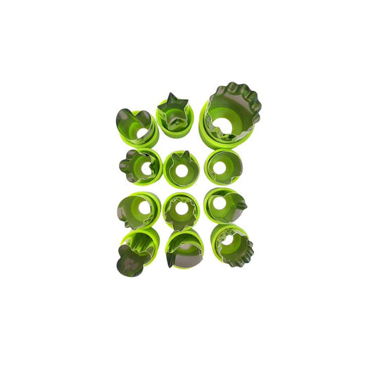 Set de Cortadores de Fruta | 11 Piezas de color verde