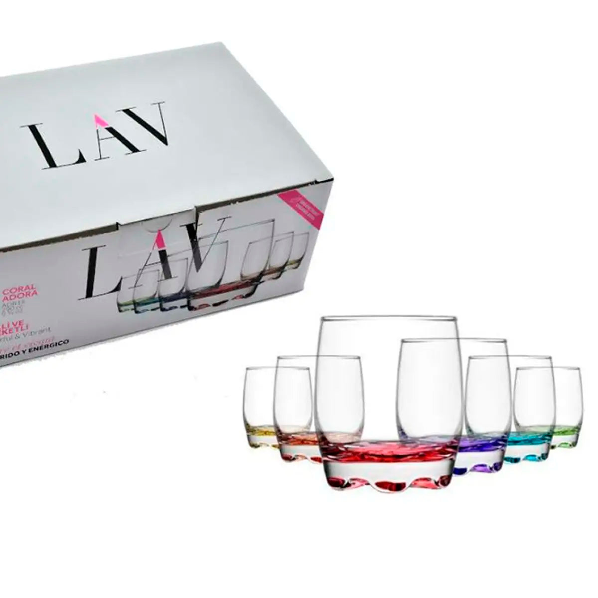 Set de 6 Vasos DOF Labrado | 290 ml | LAV